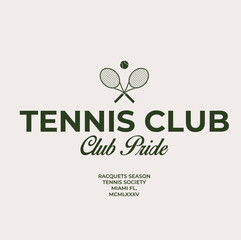 Tennis Club Logo Design, sport emblem