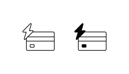 Credit Card icon design with white background stock illustration