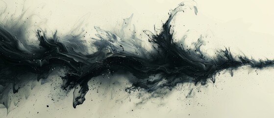 Abstract Art, Dark Fantasy Concept, Monochrome Technique