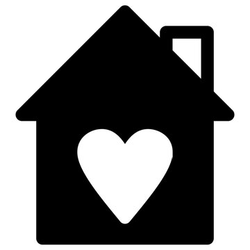 recommend clip art: house icon with heart shape inside, home icon with love sign
