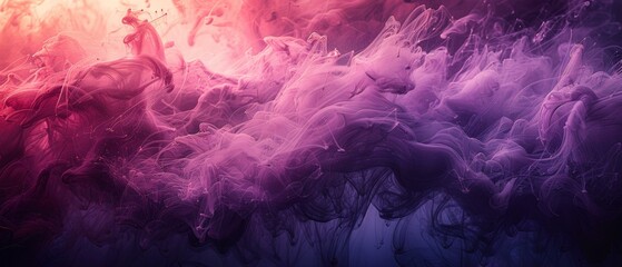 Vibrant Purple and Pink Abstract Art, Digital Painting