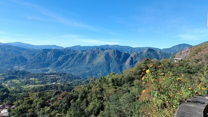 Naklejka premium Kibungan is a municipality in the province of Benguet, Philippines, known for its rugged mountainous terrain, scenic landscapes, and traditional highland villages.