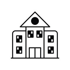 bank glyph icon with white background vector stock illustration