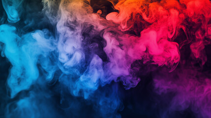 Energetyczny rozbryzg kolorowej farby na ciemnym tle, tworzący dynamiczny i intensywny efekt.