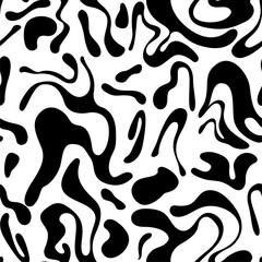 Seamless animal skin pattern. Black and white stripes texture. Zebra skin.