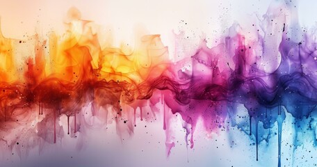 Fototapeta premium Vibrant Abstract Art with Multicolored Splashes