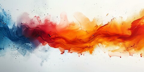 Fototapeta premium Colorful Abstract Art, Watercolor Paint Splashes