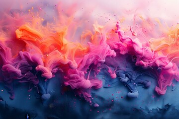 Obraz premium Vibrant Paint Splatter Abstract Art