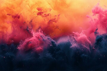 Vibrant Pink and Blue Explosion of Colors
