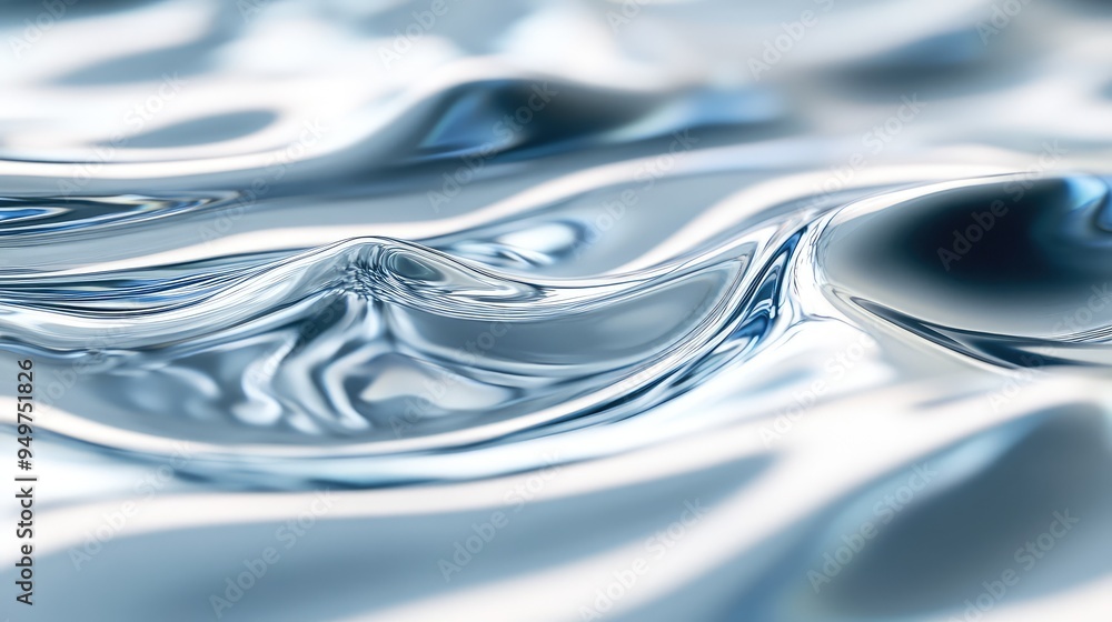 Poster close-up of a distorted water surface with ripples creating soft, wavy effects and a calming visual 