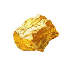 Obraz premium The Ultimate Symbol of Raw Luxury and Wealth: A Radiant Gold Nugget Rock, Exuding Natural Beauty and Treasure, Isolated on Transparent Background for Perfect Elegance.