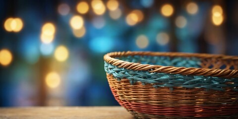 Obraz premium Close up of natural wicker basket netting.