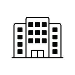 building glyph icon with white background vector stock illustration