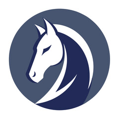  Horse head logo vector illustration.