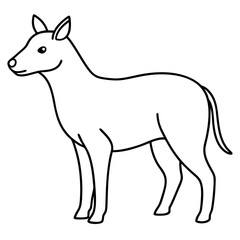 illustration of a deer line art