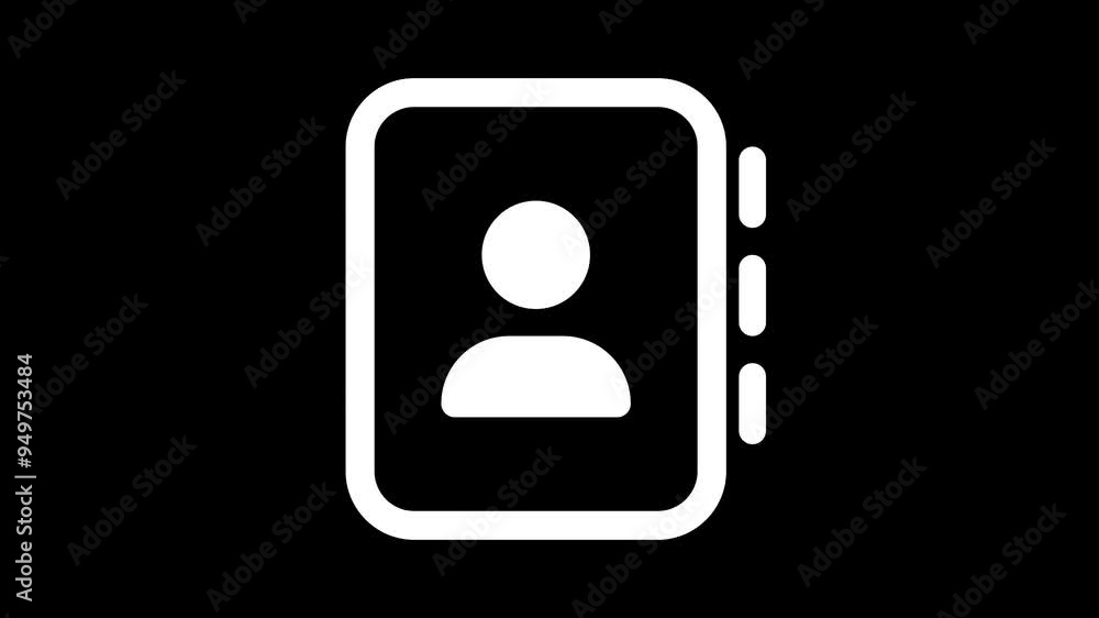 Poster Blank interactive contacts icon animations for enhancing communication tools and digital user interface designs