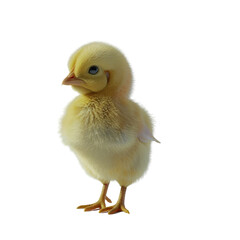 Fototapeta premium Cute little chick standing on a black background