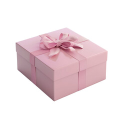 Pink Gift Box with Ribbon