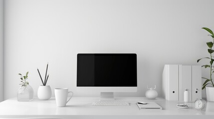 Minimalist White Workspace