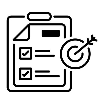 recommend clip art: An outline style icon of business goal 