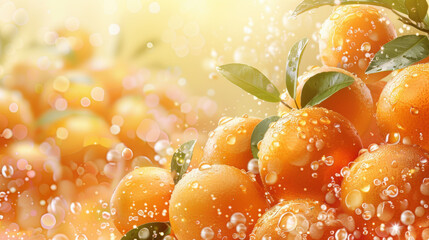 Seamless pattern of fresh oranges isolated on white background, top view, flat lay