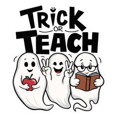 Retro Trick Or Teach Spooky Teachy SVG