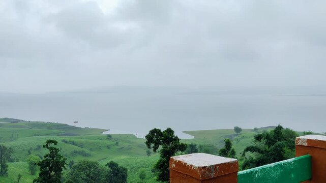 Footage of Chacha Kota view point at Banswara, Scenic view shot against a cloudy sky
