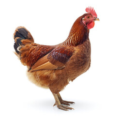 Fototapeta premium a chicken that is standing isolated white background 