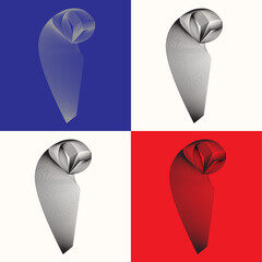 Illustration shape of ghost bird