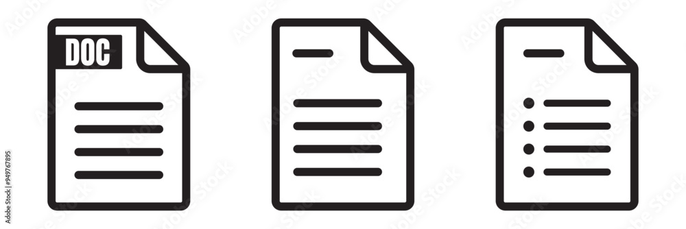 Poster document vector icon isolated vector graphic. paper document page icon vector element. agreement fil