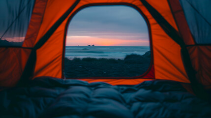 View The Ocean From Inside Tent