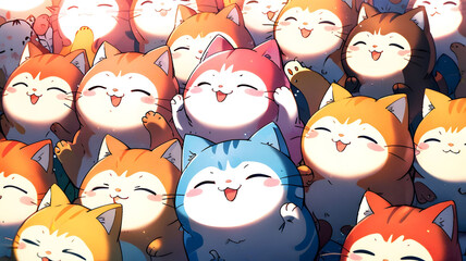 cartoon cat Kawaii wallpaper