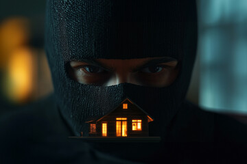 A thief watches a house looking for the right moment to steal.