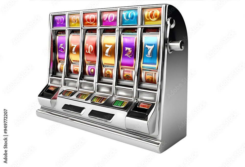 Wall mural slot machine casino isolated on transparant background png