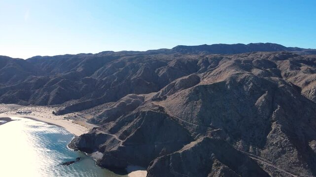 Aerial view of Punta Final Baja California Mexico