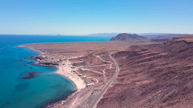 Stunning aerial views of Baja California coastline