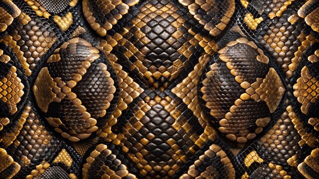 Close-up illustration of a python's skin texture showcasing intricate patterns and vibrant colors