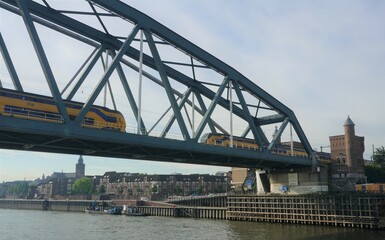 Naklejka premium bridge over the river