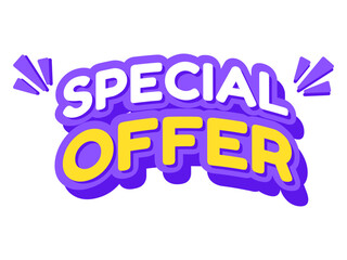 Set of color special offer buttons or badges. Vector illustration.