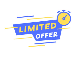 Limited Offer - Banner Template on the White Background. Vector Illustration