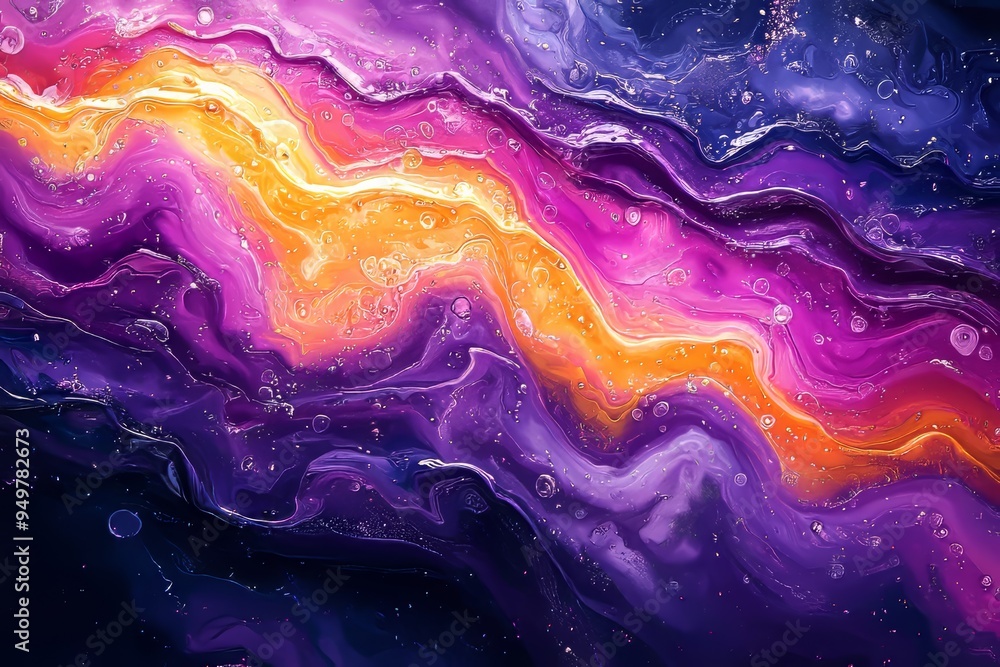 Leinwandbilder liquid marble pattern mixed with digital and matte painting creates an abstract background that is s