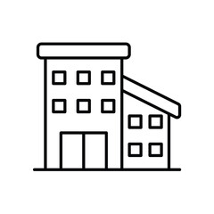 flats line icon with white background vector stock illustration