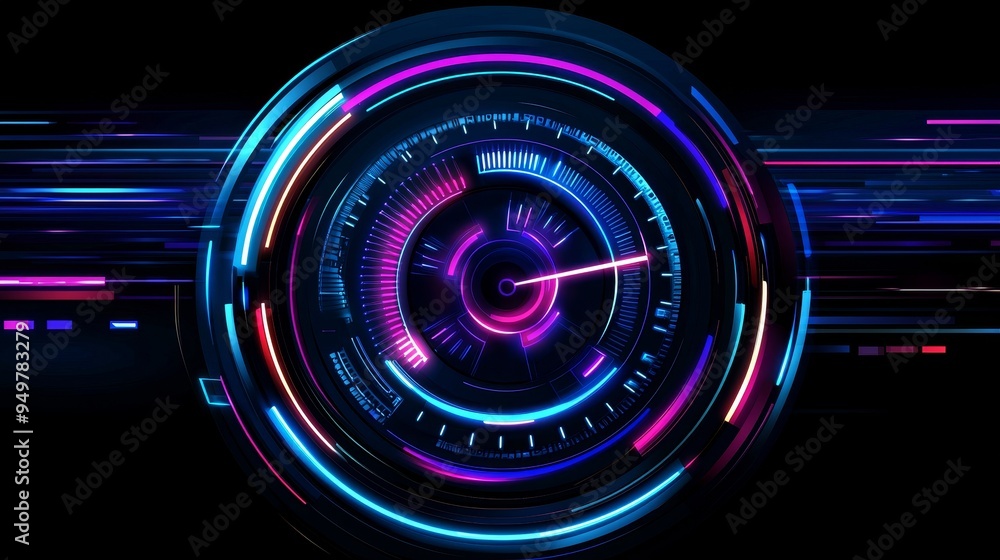 Fototapete Interface HUD futuristic. HUD, GUI for game background design. Technology background. Digital data. Stock data.