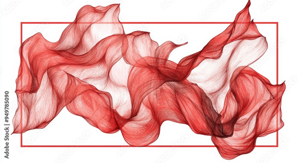 Aufkleber Abstract frames design futuristic hud modern interface for ui games with red abstract frames technology.