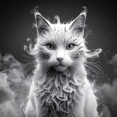 cat with eyes