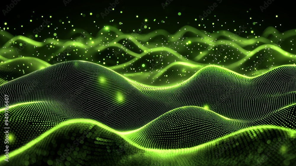 Poster Background technology. Network connection. Data visualization. Rendering.