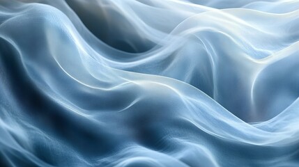 Obraz premium Abstract background with light blue waves, folds, and curved lines, perfect for modern design and creative art new beautiful stock image illustration AI