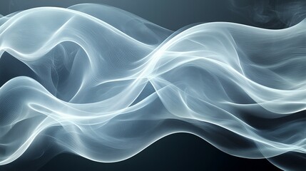 Obraz premium Abstract background with light blue waves, folds, and curved lines, perfect for modern design and creative art new beautiful stock image illustration AI