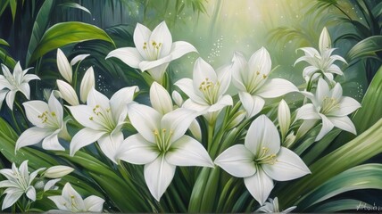 Obraz premium bouquet of white tulips