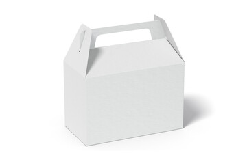 Takeaway fast food Box On White Background, mockup, 3d illustration, 3d rendering
